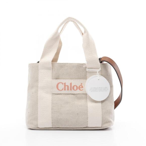 Chloe Handbags - Chloe Tote Bag Canvas Leather Beige Tan Brown